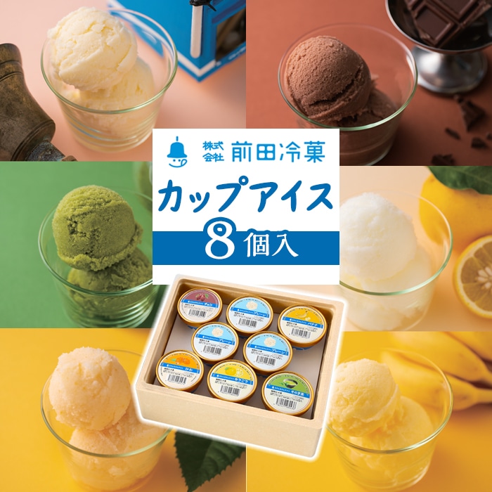 【AA080】前田冷菓 カップアイス8個入