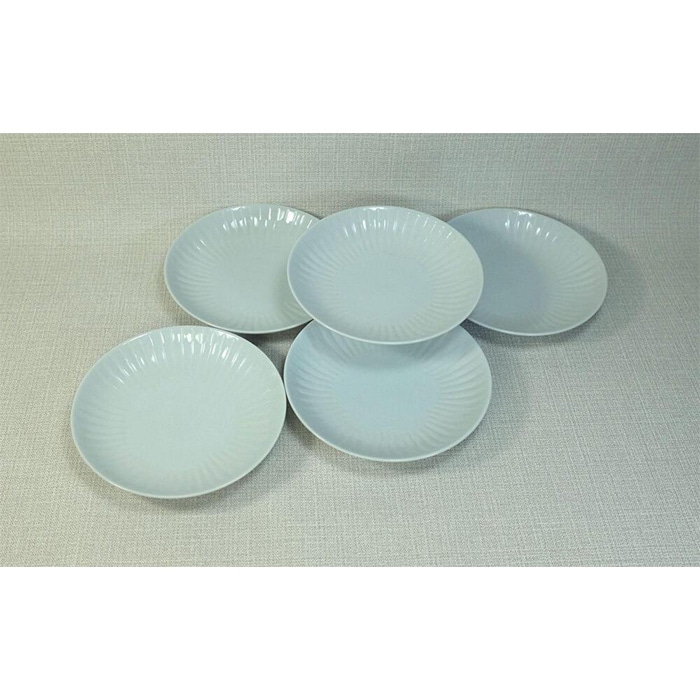 【AB1075】【波佐見焼】15.5cmの皿5枚組  花ふわり 白 【西海陶器】 5 10135