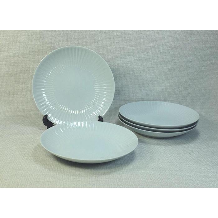 【AB1077】【波佐見焼】φ21.5cmの皿5枚組  花ふわり白 【西海陶器】 5 11322