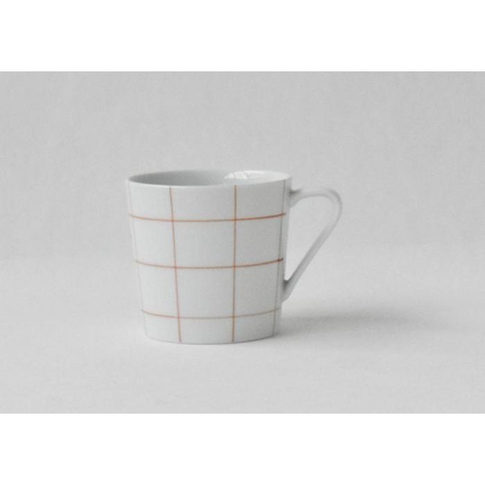 【AB568】【波佐見焼】es mug　チェック RD 【西海陶器】1　19582