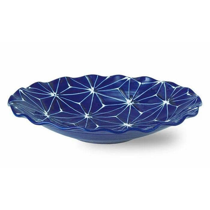 【波佐見焼】φ25.5cmの盛皿 琉璃・麻の葉 【西海陶器】1 19910