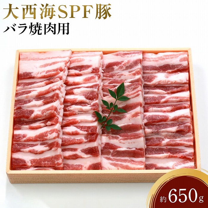 大西海SPF豚 バラ焼肉用 約650g