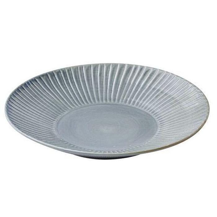 【波佐見焼】φ24センチの手彫りの盛り皿 草林彫 【西海陶器】1 20275