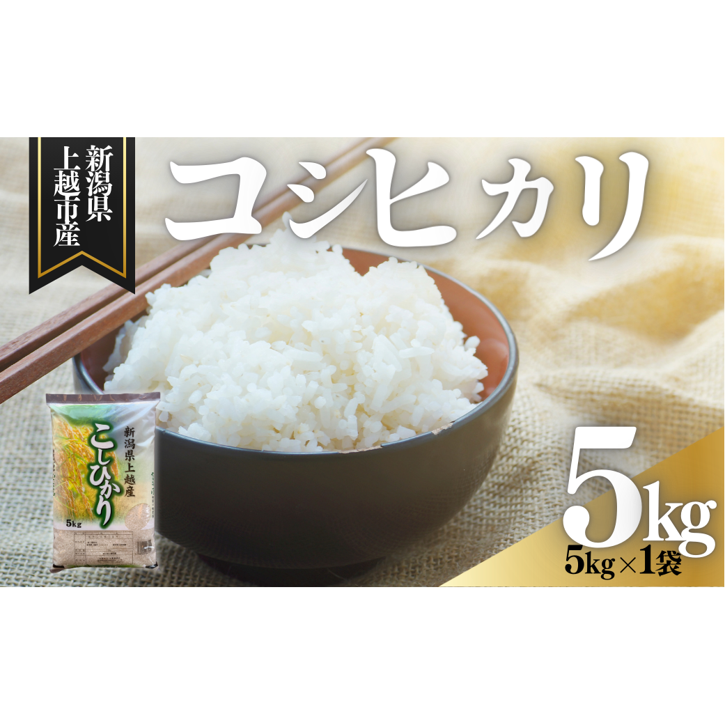 上越市産 新潟 コシヒカリ 5kg こしひかり お米 精米 米 ご飯