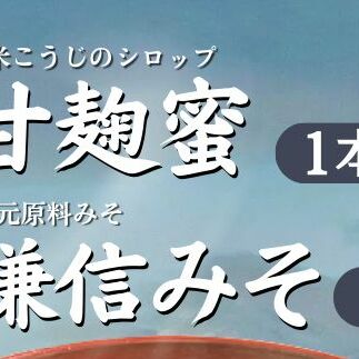 麹 味噌 セット 新潟米の米こうじシロップ「甘麹蜜」と地元原料みそ「謙信みそ」セット 味噌汁