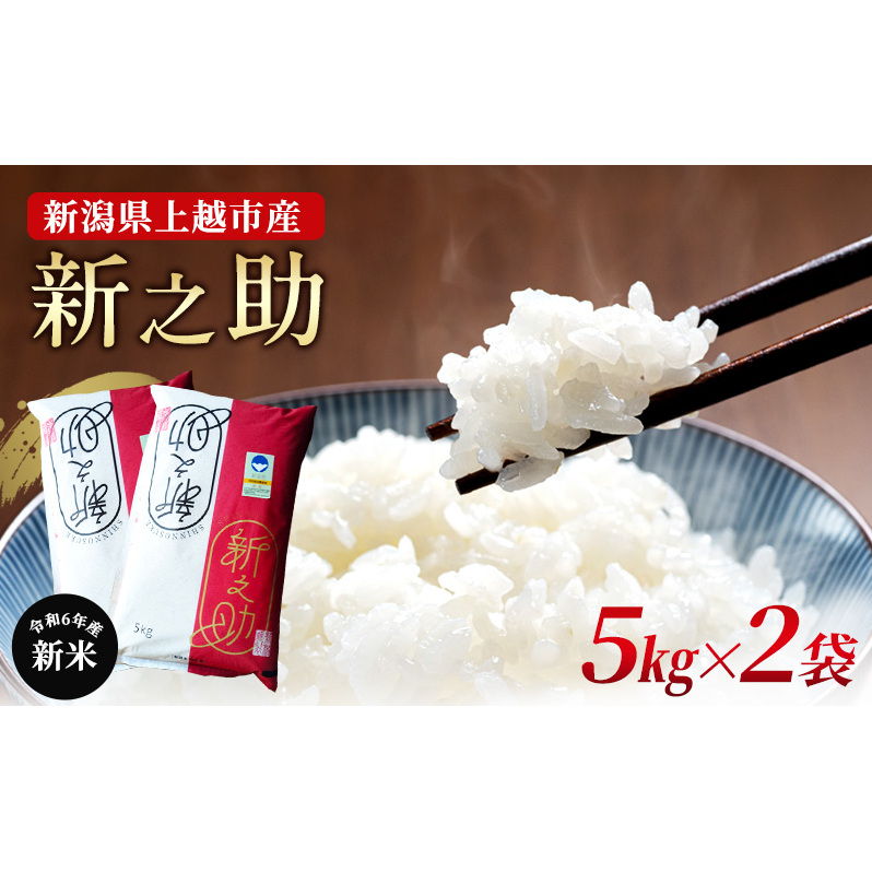[先行予約 10月中旬より順次出荷]新潟県上越市産 特別栽培米 新之助 令和7年産 10kg(5kg×2袋)ご飯 おにぎり