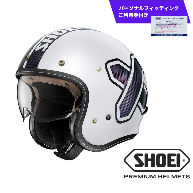 SHOEIヘルメット J・O+ CROSS LOGO2 TC-6 (WHITE/BLACK) XLサイズ パーソナルフィッティングご利用券付 バイク ショウエイ バイク用品 ツーリング SHOEI品質 shoei スポーツ メンズ レディース