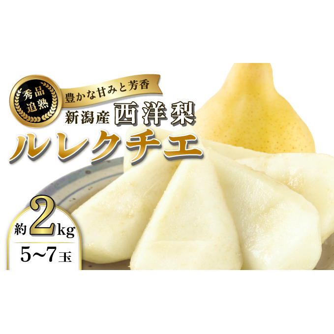 洋梨 ルレクチエ 西洋なし 約 2kg 秀品 5~7玉 梨 ルクレチェ 西洋梨 洋なし 洋ナシ 梨 なし ナシ フルーツ 果物 5玉 6玉 7玉 産地直送 新潟市産 新潟