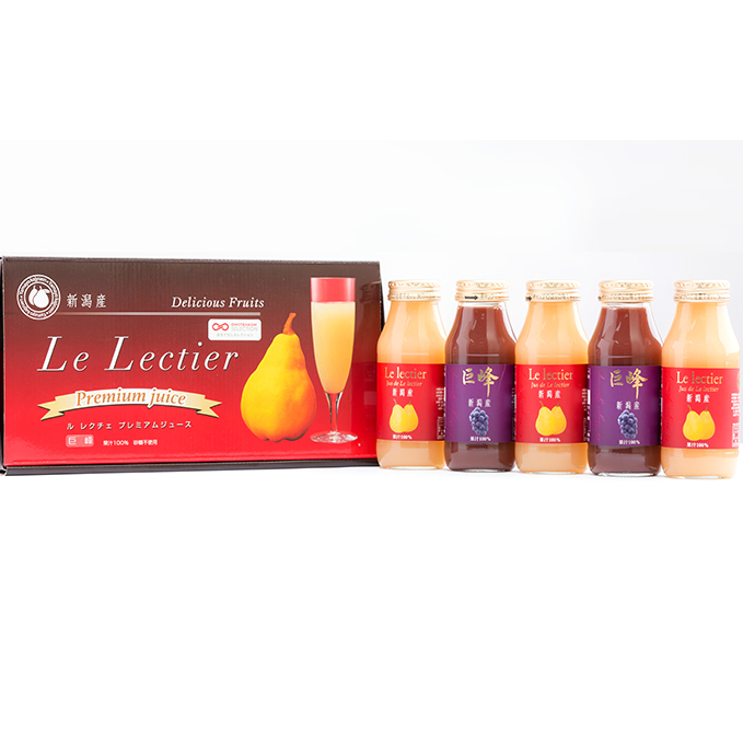ルレクチェ(180ml×3)と巨峰ジュース(180ml×2)セット ルレクチェ レクチェ 洋梨 巨峰 ぶどう フルーツ ジュース 詰め合わせ セット ストレートジュース 洋ナシ ブドウ 梨 ぶどうジュース 果物 飲料 果実飲料 果汁飲料 国産 新潟