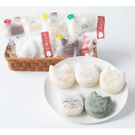 沼垂テラス商店街の新名物「沼ネコ焼」10個セット お菓子 詰合せ 