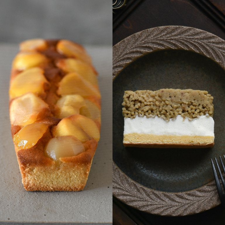 JA-010 笠間マロン堂Gセット ・ほほ栗モンブラン1箱・ほほ栗パウンドケーキ1箱