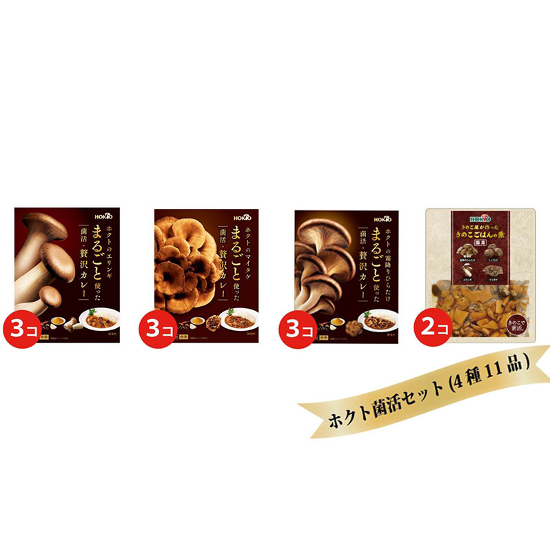 ホクト菌活カレー きのこごはんセット（4種11品） 
