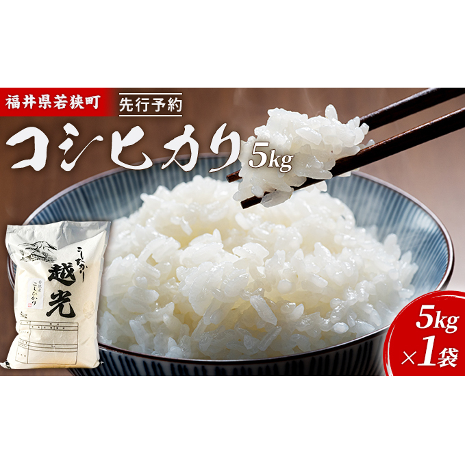 令和7年産 福井県若狭町 コシヒカリ （一等米） 5kg（神谷農園） 5kg×1袋 お米 ブランド米 銘柄米 ご飯 おにぎり お弁当 産地直送 和食 主食 