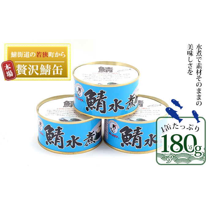 若狭の鯖缶 3缶 セット 水煮 若狭の鯖水煮缶詰 鯖の水煮 水煮缶 水煮缶詰 サバ缶 鯖缶 さば缶 さばの缶詰 鯖の缶詰 サバ 鯖 さば 缶詰 缶詰め 魚 お魚 魚介 魚介類 惣菜 水産加工 加工品 福井 福井県 若狭町
