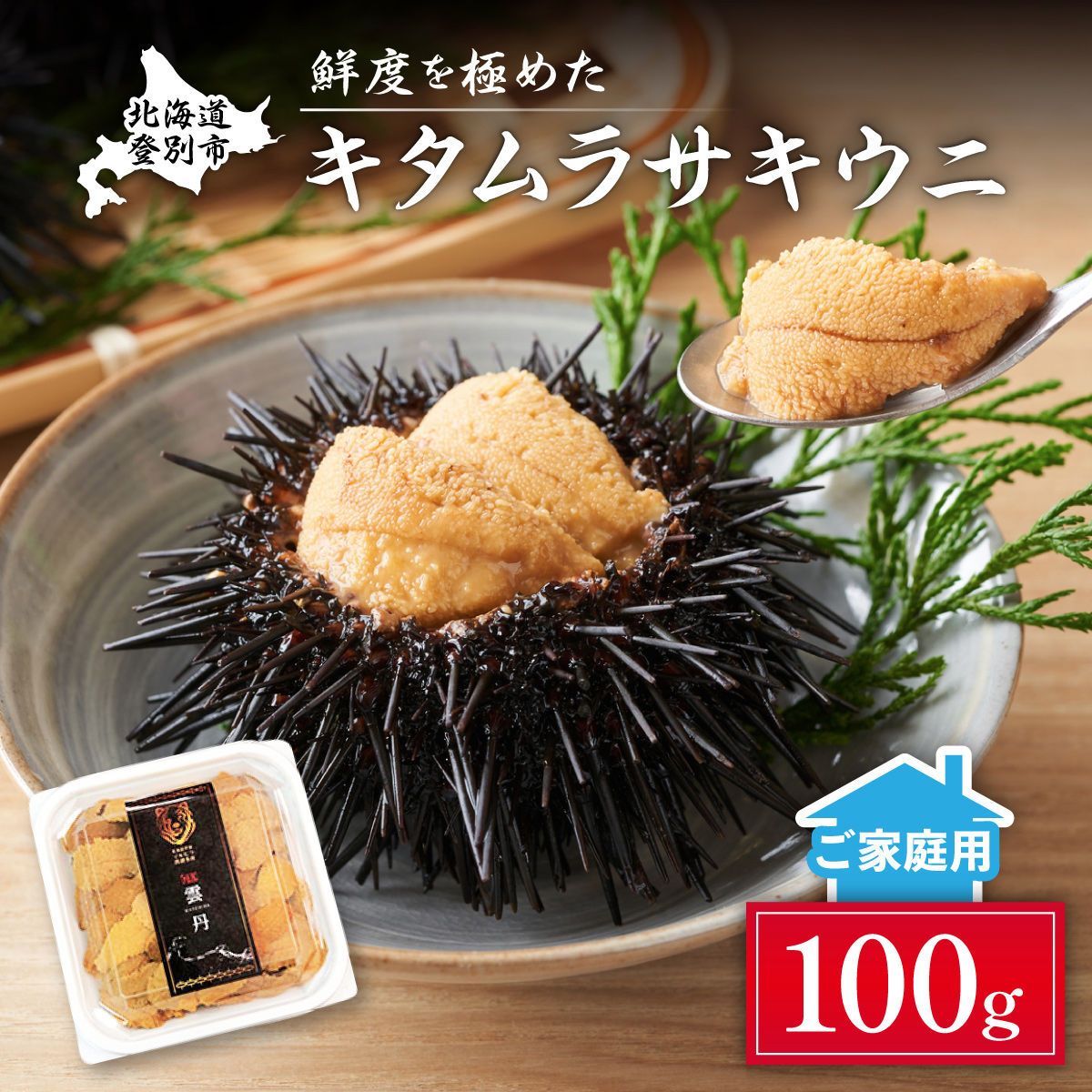 先行予約 ≪規格外品≫キタムラサキウニ100g ※2025年6月下旬～順次発送［mh-0664］