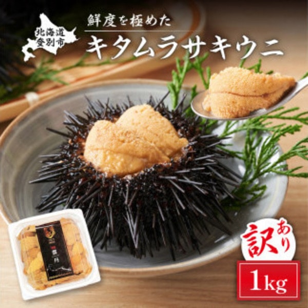 ≪規格外品≫キタムラサキウニ1kg(100gパック入り×10個)※2025年6月下旬〜順次発送[mh-0256]