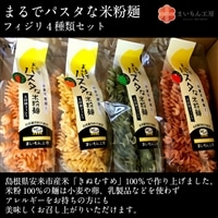 まるでパスタな米粉麺 フィジリ4種類セット【米粉100% フジッリ アレルギー ショートパスタ カラフル マカロニ 小麦粉不使用 米粉 きぬむすめ パスタ お弁当 惣菜 料理 サラダ 島根県 安来市】