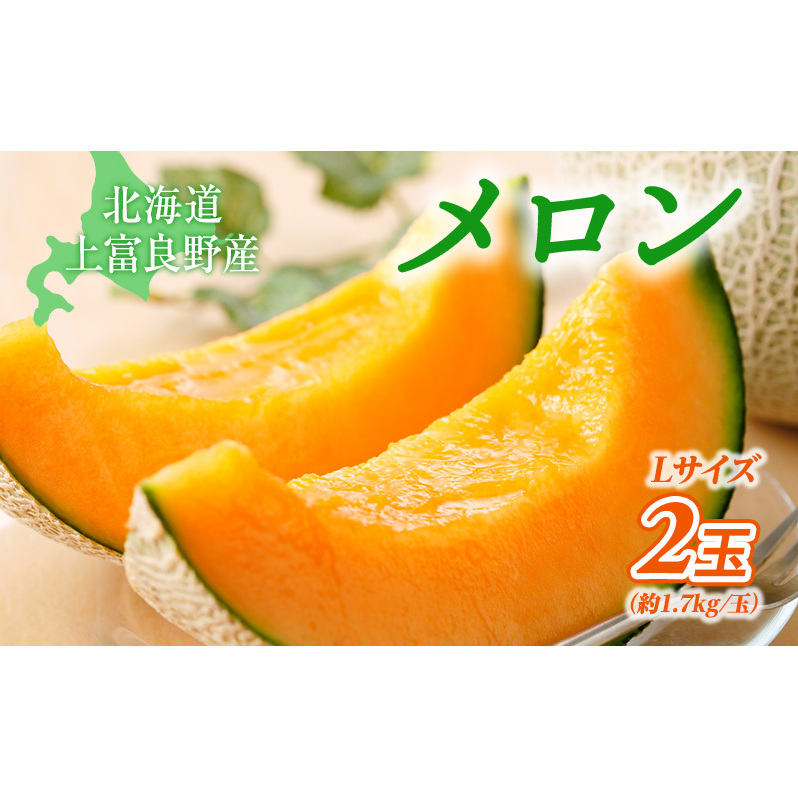 【糖度限界突破】ふらの赤肉メロン Lサイズ（約1.7kg/玉）2玉 2025年発送 北海道 富良野 上富良野 ふらの 赤肉 メロン めろん フルーツ 果物 ふるーつ 果物類 メロン赤肉 