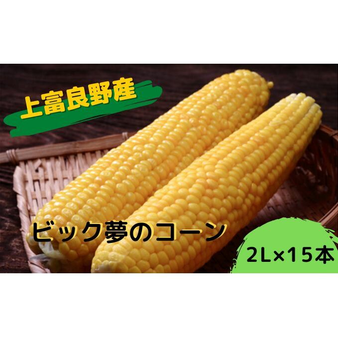 地元上富良野産 ビック夢のコーンとうもろこし15本セット 野菜 トウモロコシ 