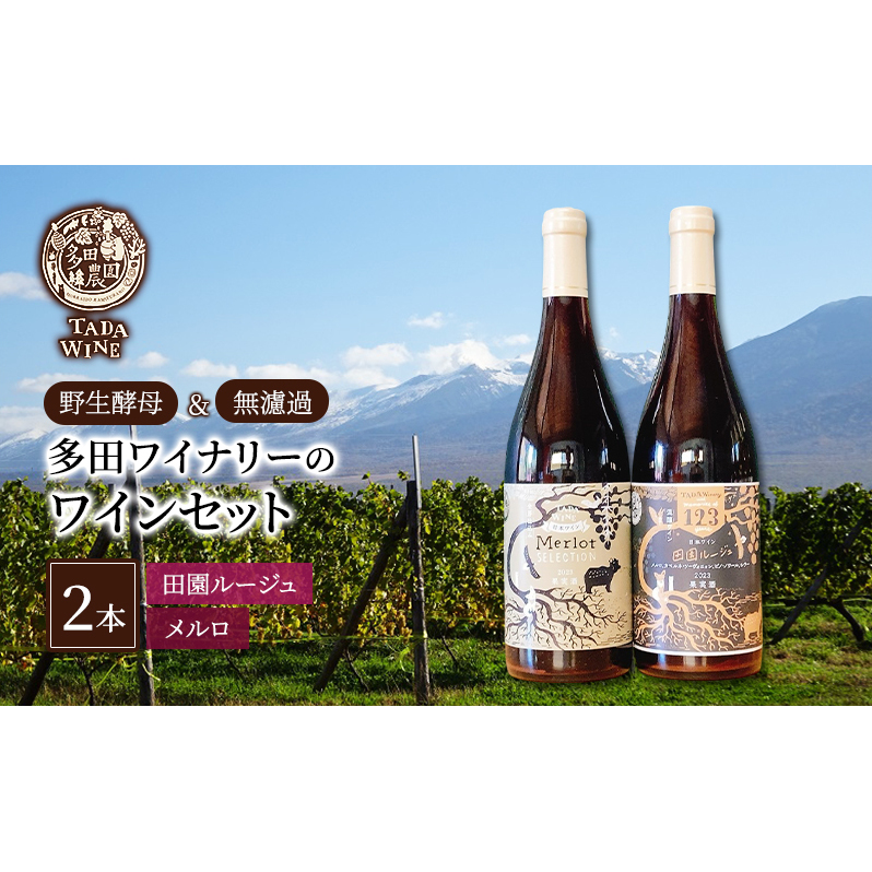 【野生酵母&無濾過】赤ワイン2本 混醸&全房仕込み 多田ワイナリー 北海道 上富良野町 ワイン セット お酒 アルコール