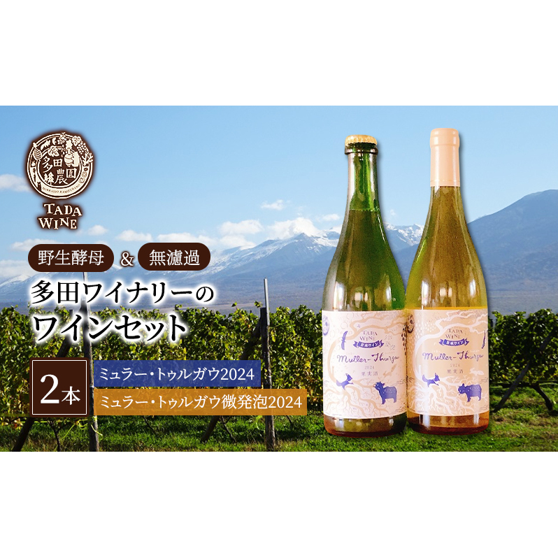 【野生酵母】爽やかなワイン 白&微発泡 ミュラー・トゥルガウ 多田ワイナリー 北海道 上富良野町 ワイン 白ワイン 微発砲ワイン セット お酒 アルコール