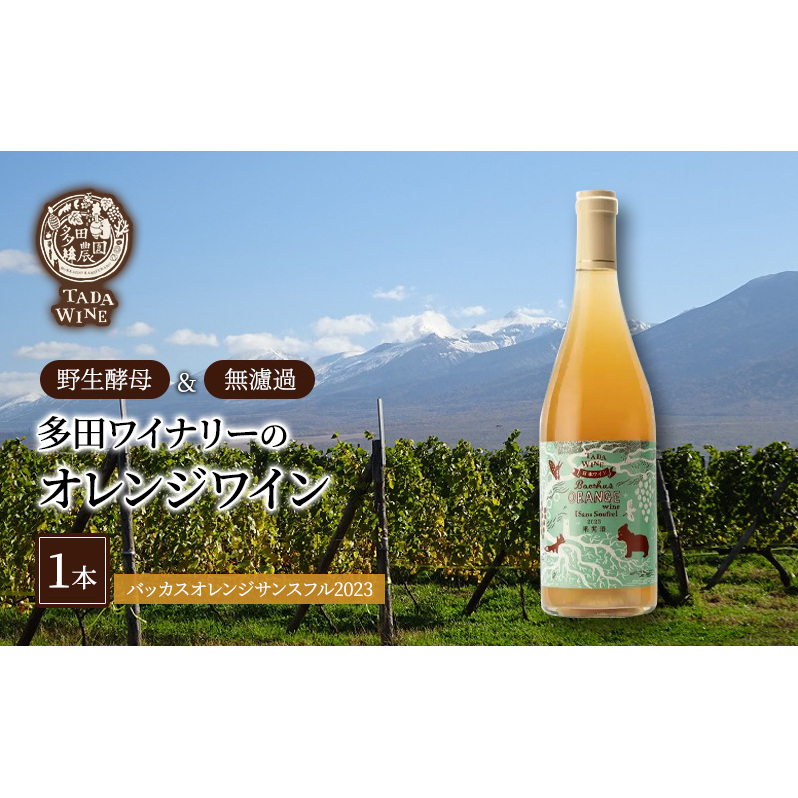 【酸化防止剤無添加】オレンジワイン1本◎野生酵母＆無濾過◎多田ワイナリー 