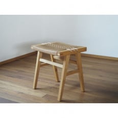 【UMEBACHI FURNITURE】 ペーパーコードスツール　国産クリ材　【申込後生産】【1419355】
