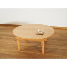 【UMEBACHI FURNITURE】 山桜のちゃぶ台　直径60cm　折り畳み　国産材　申込後生産【1243151】