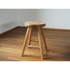 【UMEBACHI FURNITURE】 まる座スツール　国産クルミ材 【申込後生産】【1448154】