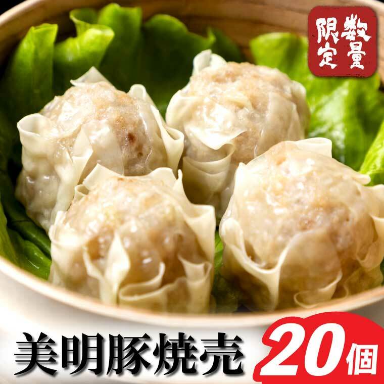 【2025年12月中旬より順次発送】焼売 美明豚「びめいとん」のジューシー焼売 1袋(20個入り)｜シュウマイ 焼売 美明豚 びめいとん 肉 肉加工品 豚肉 お肉 ジューシー 数量限定 先行予約 茨城県 行方市(HJ-4-1)