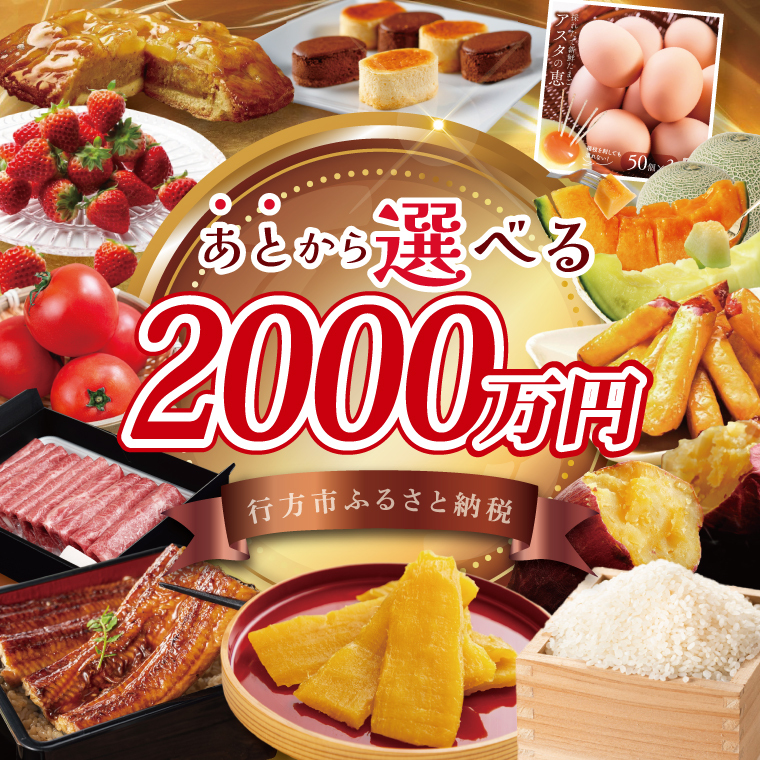 ★あとから選べる★茨城県行方市ふるさとギフト 寄附額：2000万円分｜あとから選べる 後から選べる 選べる ギフト 肉 お肉 米 お米 コシヒカリ ミルキークイーン さつまいも サツマイモ 芋 お芋 うなぎ 干し芋 紅はるか スイーツ カタログ 2000万円 茨城県 行方市 人気(CU-107)