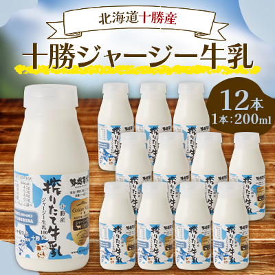 十勝ジャージー牛乳12本Sセット【配送不可地域：離島】【1383730】