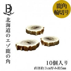 鹿の角 輪切り 10個入り 北海道産 アクセサリー クラフト材【1421958】