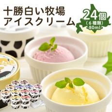 十勝白い牧場アイスクリーム24個【配送不可地域：離島】【1205885】