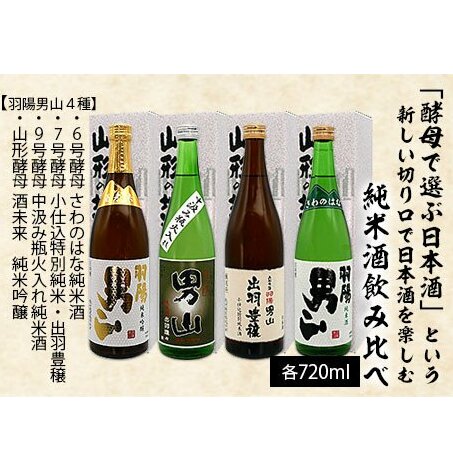 「酵母で選ぶ日本酒」という新しい切り口で日本酒を楽しむ純米酒飲み比べ 720ml×4本 FZ20-704