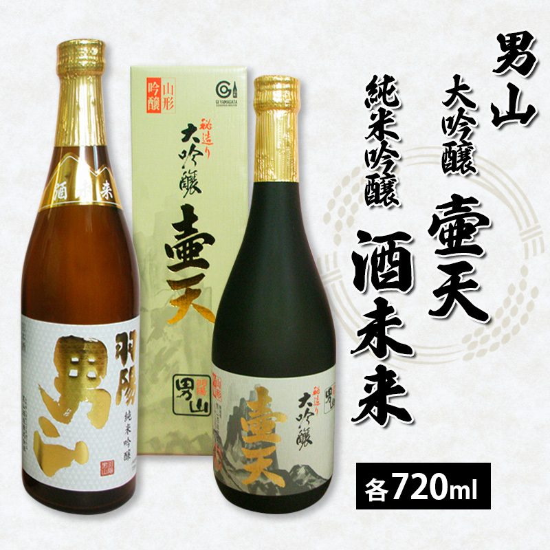 男山 大吟醸 壷天・純米吟醸 酒未来 720ml×2本セット FZ21-038