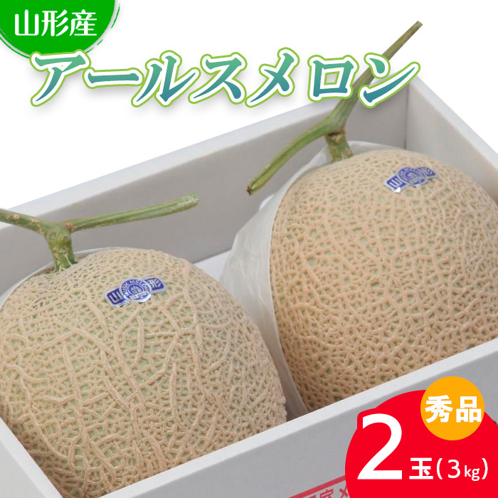 山形産 アールスメロン 秀 2玉(3kg) 【令和7年産先行予約】FS24 山形産 アールスメロン 秀 2玉(3kg) 【令和7年産先行予約】FS24