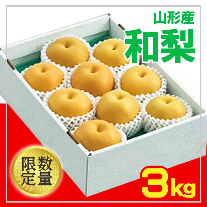 フルーツ王国山形★和梨 秀品3kg [令和7年産先行予約]FU20-063