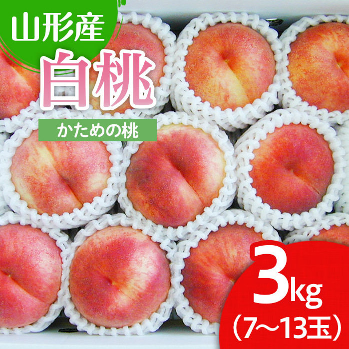 山形市産 白桃 3kg(かための桃) [令和7年産先行予約]FU22-025