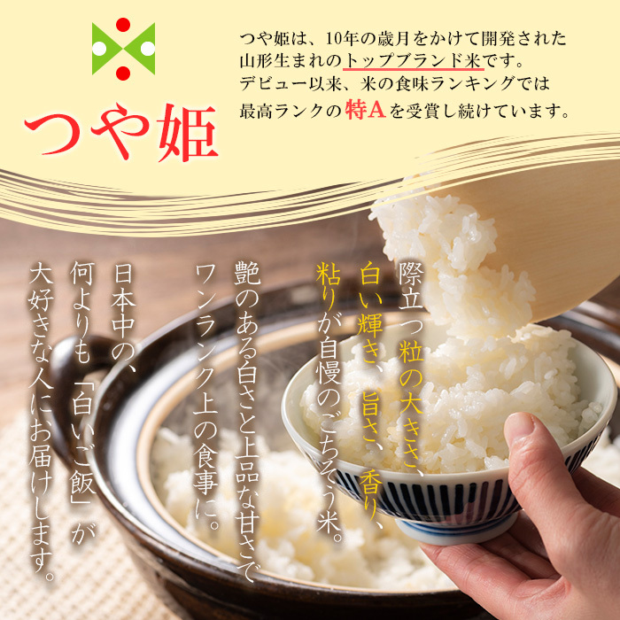 定期便5回】山形産 特別栽培米 つや姫 5kg×5ヶ月(計25kg) FY24