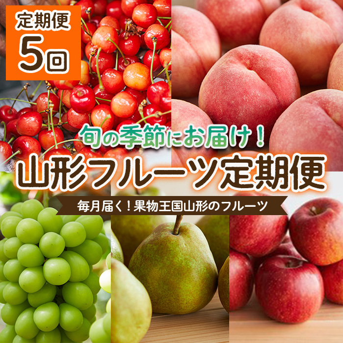 [定期便5回]毎月届く!果物王国山形のフルーツ [令和7年産先行予約]FU22-913