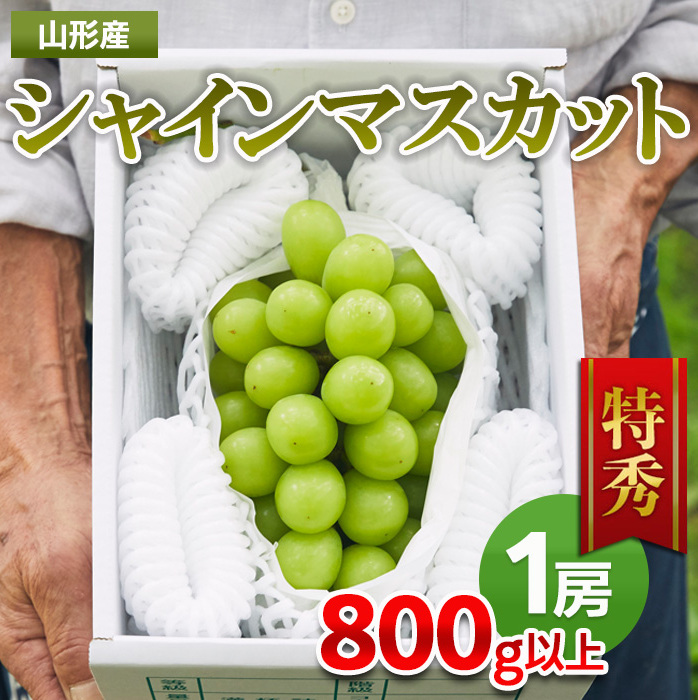 山形市産 シャインマスカット 特秀 1房 800g以上 FZ22-402