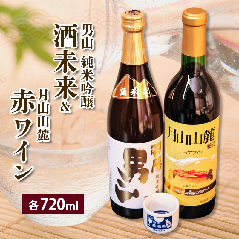 純米吟醸&赤ワイン 720ml×2本セット FZ23-234