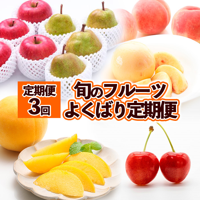 【定期便3回】旬のフルーツ よくばり定期便 FY25-824