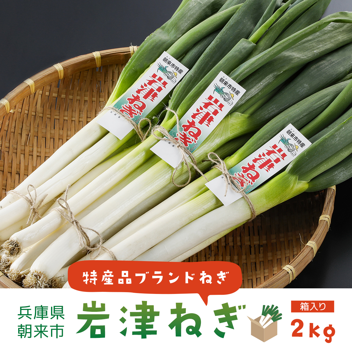 朝来市特産「岩津ねぎ」2kg(箱入り) AS4AC3