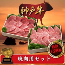 神戸牛 焼肉用セット 合計1200g SOYS5【配送不可地域:離島】【1517924】