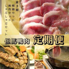 【毎月定期便】但馬鴨お楽しみコース3~4人前(鴨鍋 焼肉 しゃぶしゃぶ)全3回【配送不可地域:離島】【4055908】