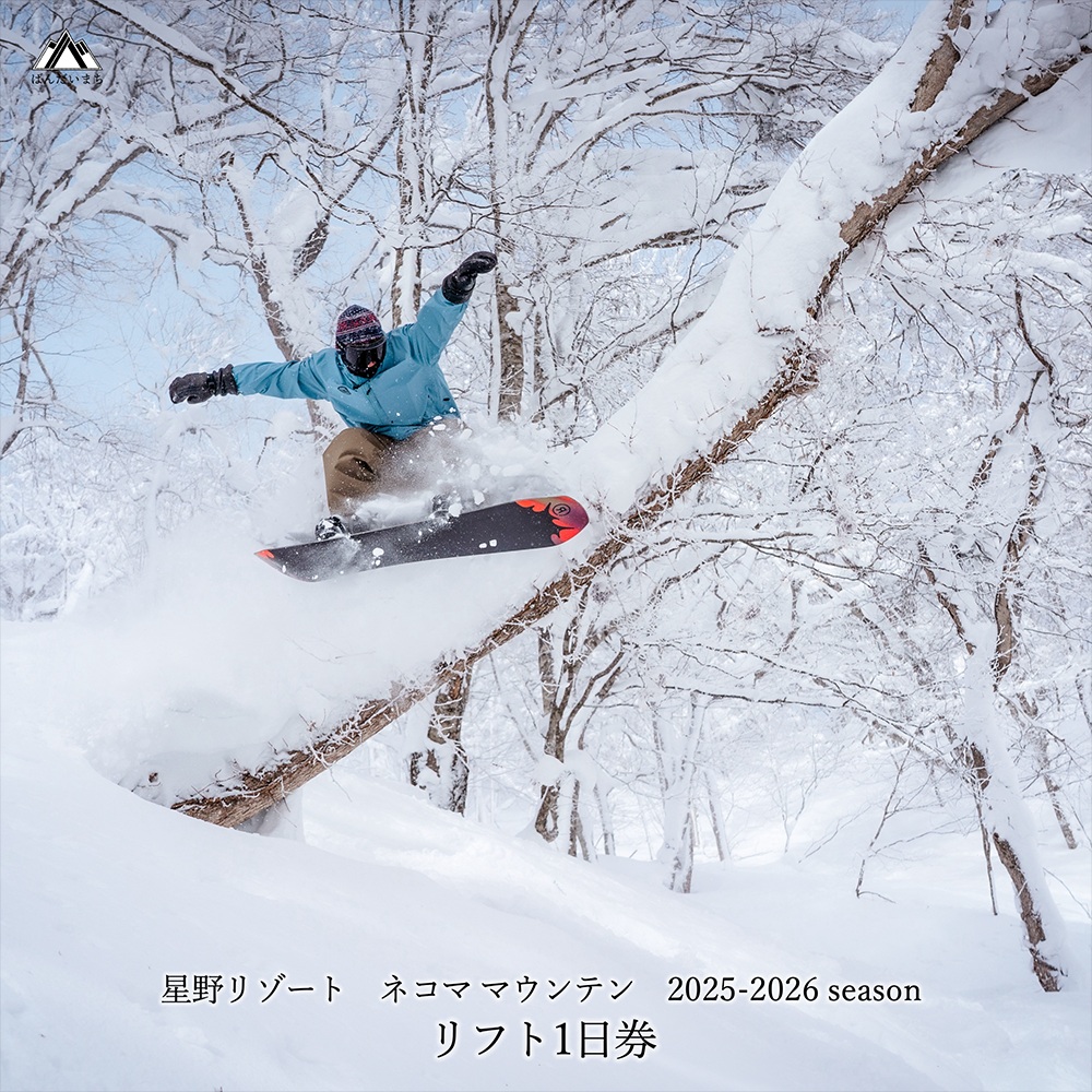 【期間限定】2025-2026シーズン 星野リゾート　ネコマ マウンテン　リフト１日券　スキー スノーボード ウィンタースポーツ