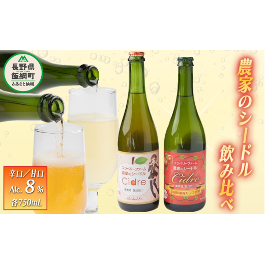 ブラベリーファーム　オリジナルシードル ＜飲みくらべセット＞ 750ｍL×2本　長野県 飯綱町 [1761]