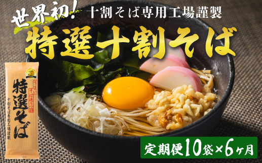 そば 特選そば 十割蕎麦 乾麺 20人前 × 6回 【 6か月 定期便 】 国産原料100%使用 十割そば専用工場謹製 山本食品  信州 10割 蕎麦 十割そば 信州そば 乾蕎麦 小麦粉不使用 123000円 長野県 飯綱町 [1708]